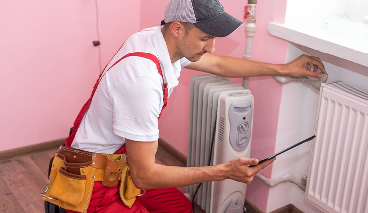 Handwerker bei der Arbeit